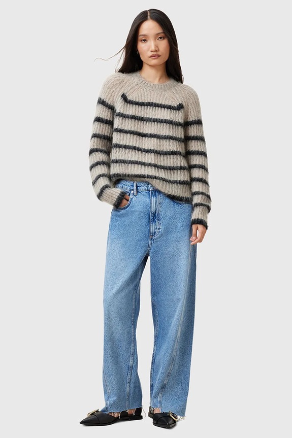 AllSaints gyapjú pulóver RIGA bézs W013KC