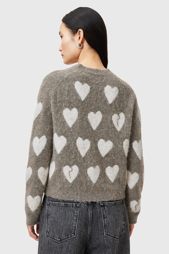 Μάλλινη ζακέτα AllSaints AMORA γκρί W042KC