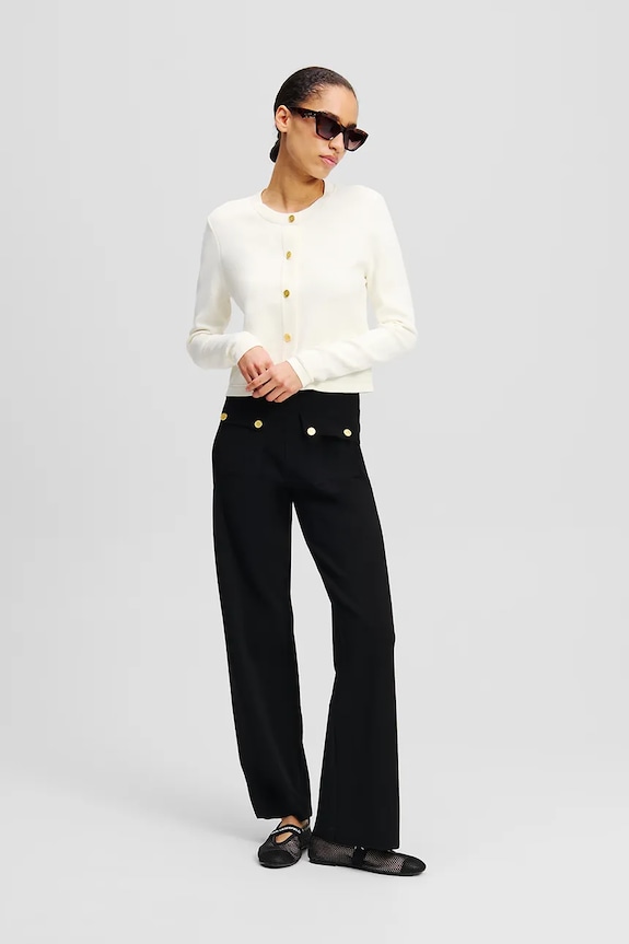 Karl Lagerfeld cardigan alb A2W18028