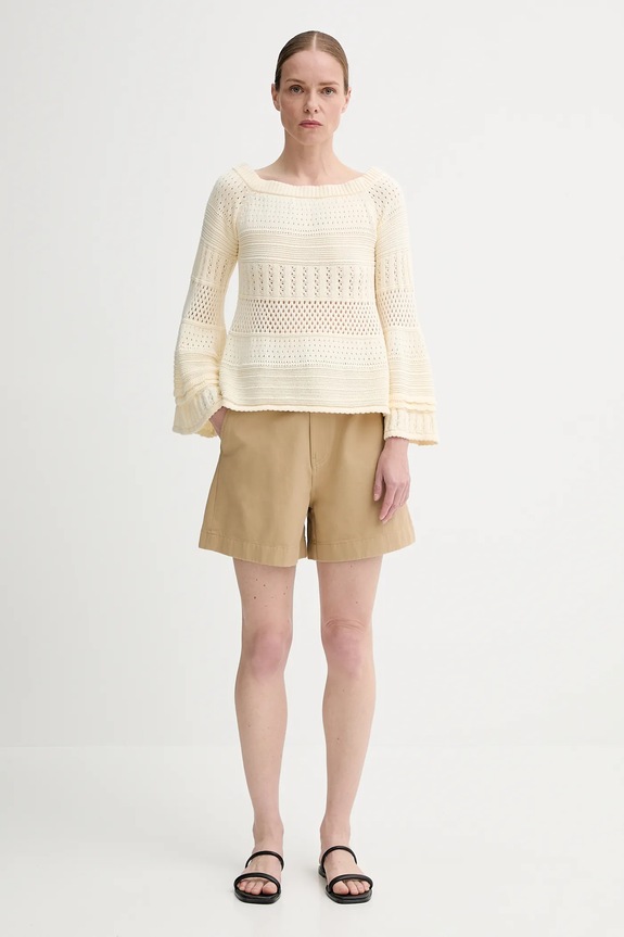 BA&SH sweter bawełniany DAXIE 1E25DAXI beżowy SS25