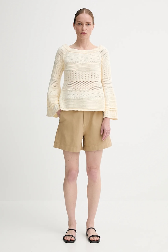 BA&SH sweter bawełniany DAXIE 1E25DAXI beżowy SS25