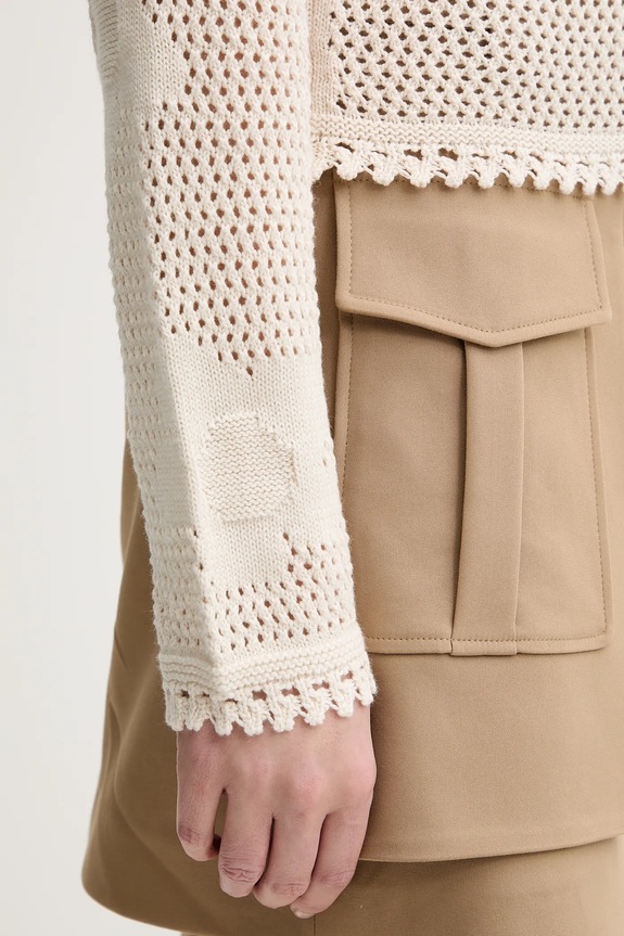 Bombažen pulover MRINGA MRINGA bež