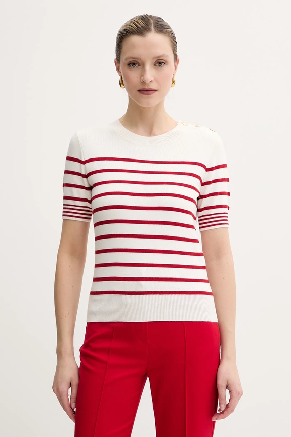 Morgan pulóver MTERI mintás bézs MTERI