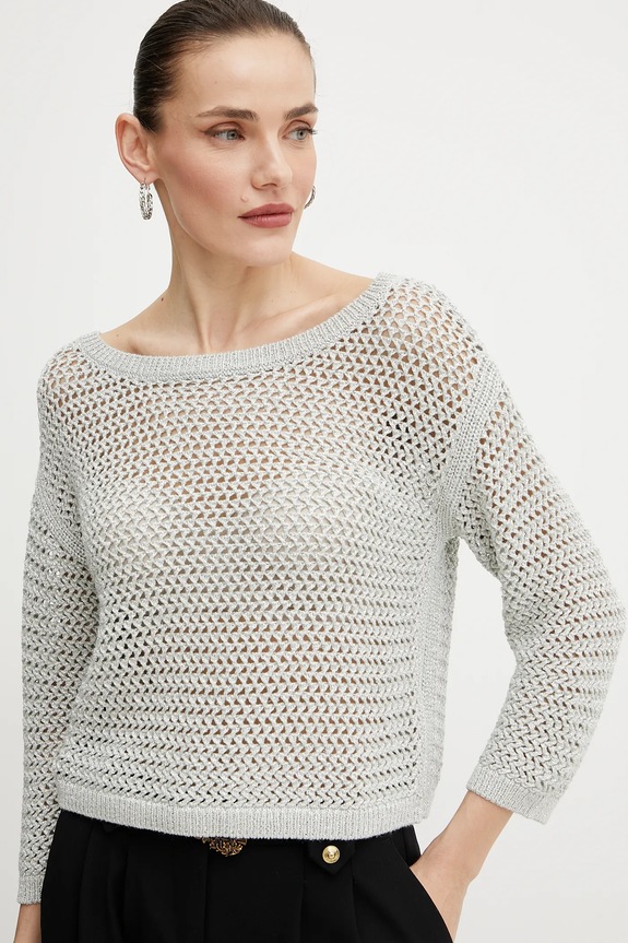 Pulover Morgan MBELINO MBELINO siva SS25
