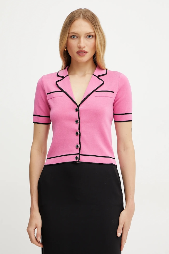 Morgan cardigan MEDIN a maglia fine rosa MEDIN