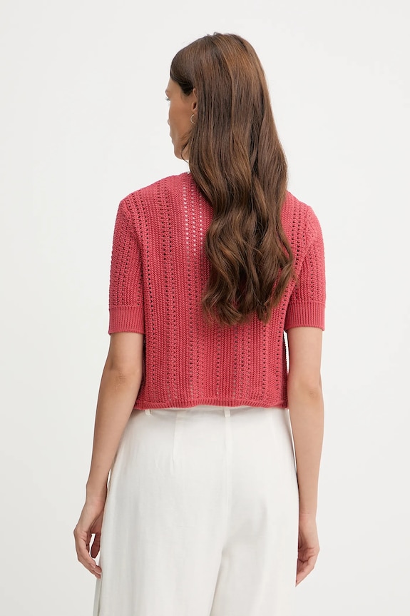 Îmbrăcăminte United Colors of Benetton cardigan din bumbac 1594E501Z roz