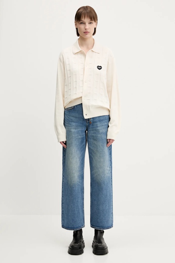 Bavlněný kardigan Carhartt WIP Drewe Cardigan I035182.05XX béžová