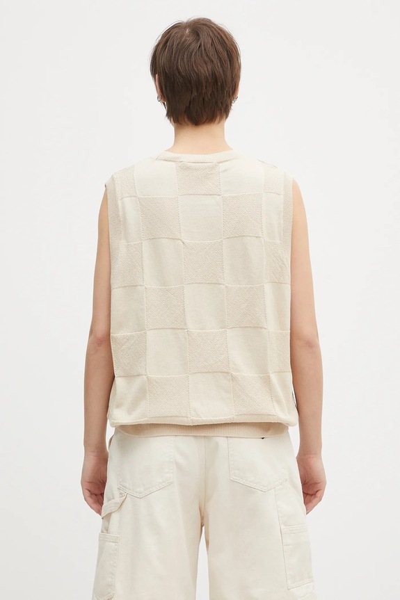 Clothing Carhartt WIP cotton gilet Checker Vest Sweater I034544.2LPXX beige