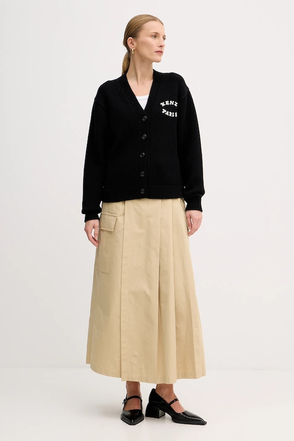 Kenzo kardigan wełniany x Verdy FF52CA4773CX.99J czarny SS25