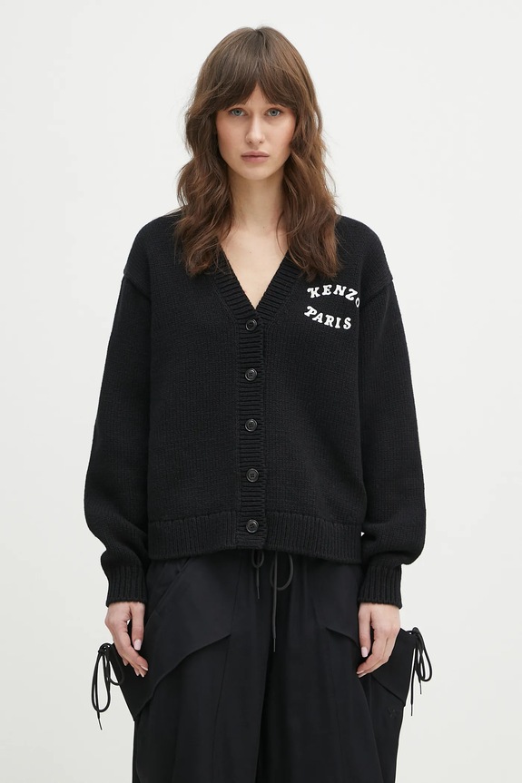 Clothing Kenzo woolen cardigan x Verdy FF52CA4773CX.99J black