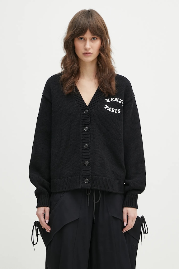Clothing Kenzo woolen cardigan x Verdy FF52CA4773CX.99J black