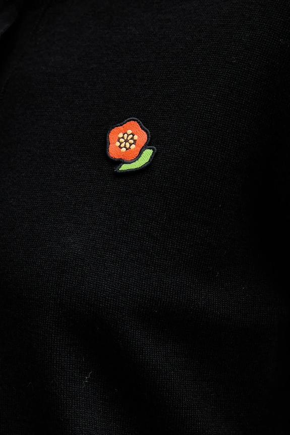 Kenzo kardigan wełniany Pop FF52CA4823LB.99J czarny