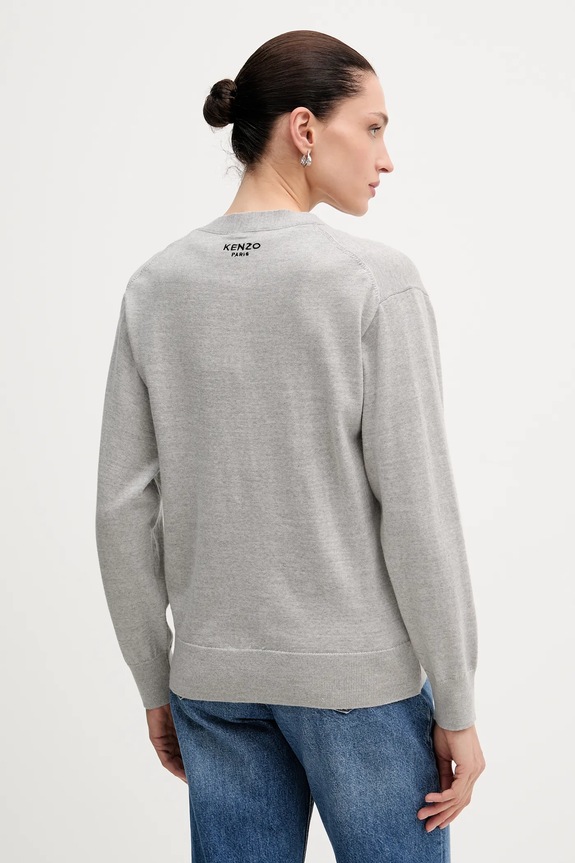 Odzież Kenzo kardigan wełniany Pop FF52CA4833LB.93 szary