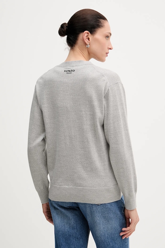 Odzież Kenzo kardigan wełniany Pop FF52CA4833LB.93 szary