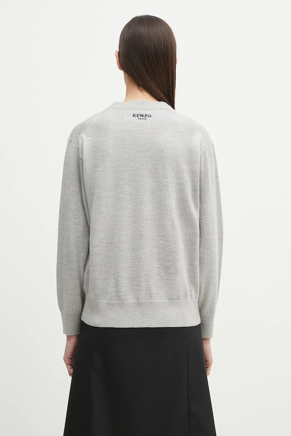 Одежда Шерстяной кардиган Kenzo Pop FF52CA4833LB.93 серый