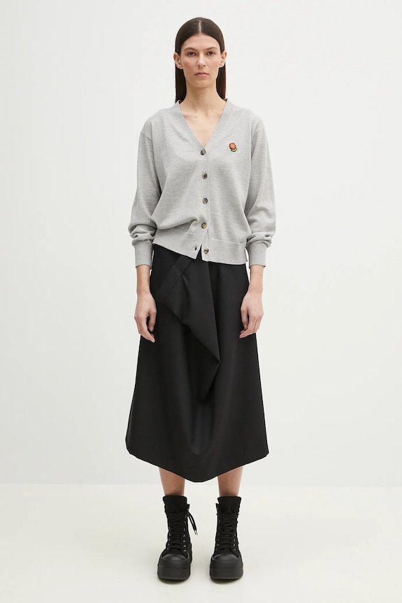 Шерстяной кардиган Kenzo Pop FF52CA4833LB.93 серый