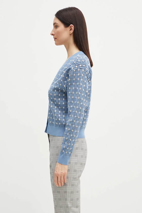 Kenzo kardigan FF52CA4943CO.64 niebieski SS25