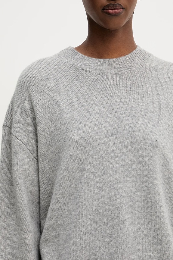 Anine Bing Lee Crew Sweater sweter kaszmirowy damski szary A.09.10662