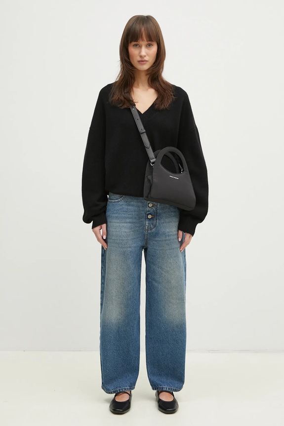 Anine Bing sweter kaszmirowy Lee Sweater A.09.3280 czarny