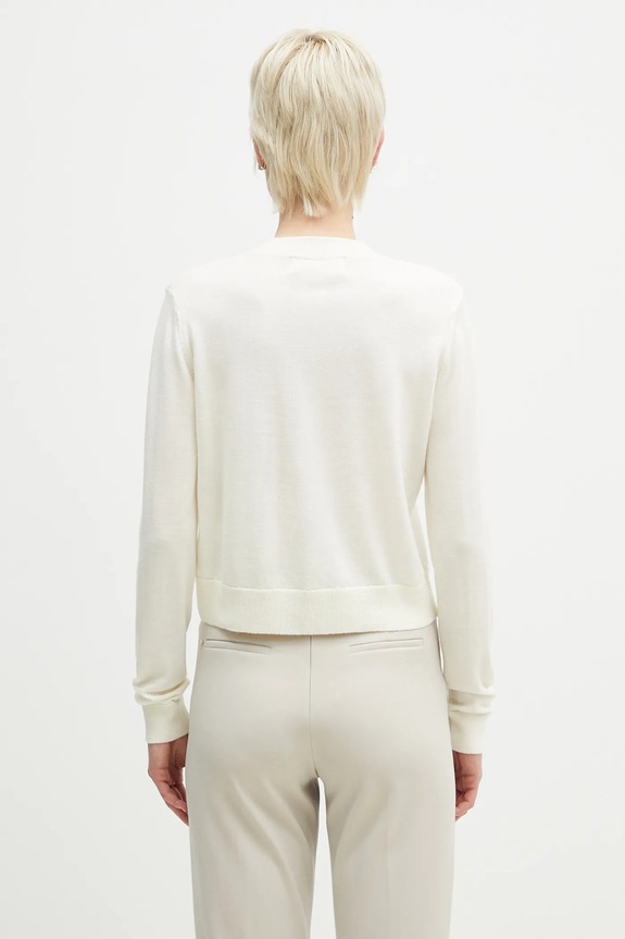 Îmbrăcăminte Fiorucci cardigan din lână Angel Patch W02SPKCA337KN03WH02 bej