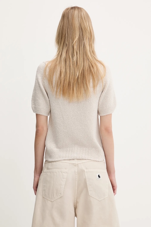 Odzież Our Legacy kardigan jedwabny Shrunken Cardigan W2253SO beżowy