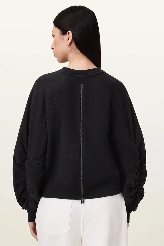 AllSaints felpa in cotone METALLO DANA W040JC nero SS25
