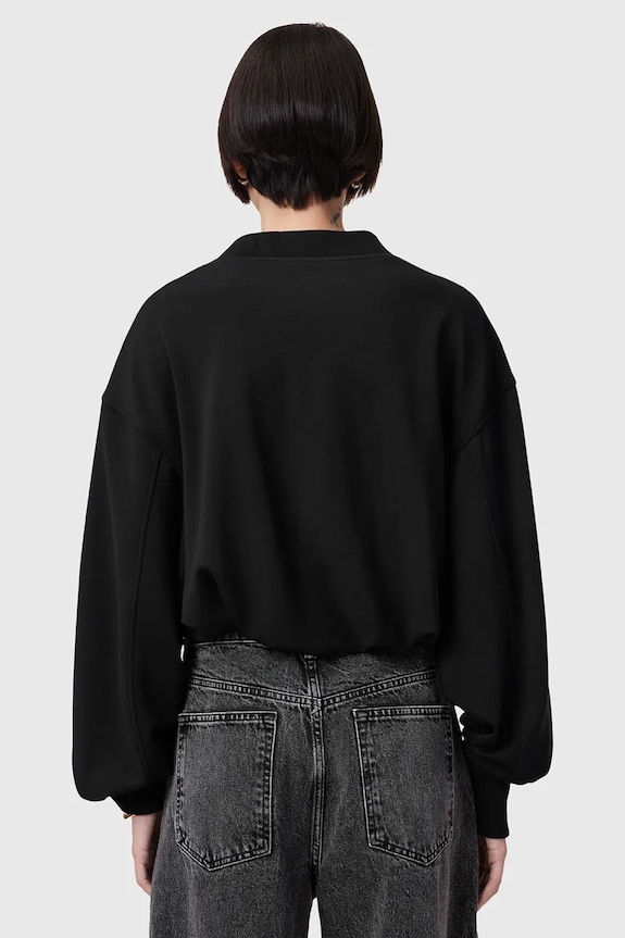 AllSaints hanorac de bumbac BIGGY ASTER negru W094JC