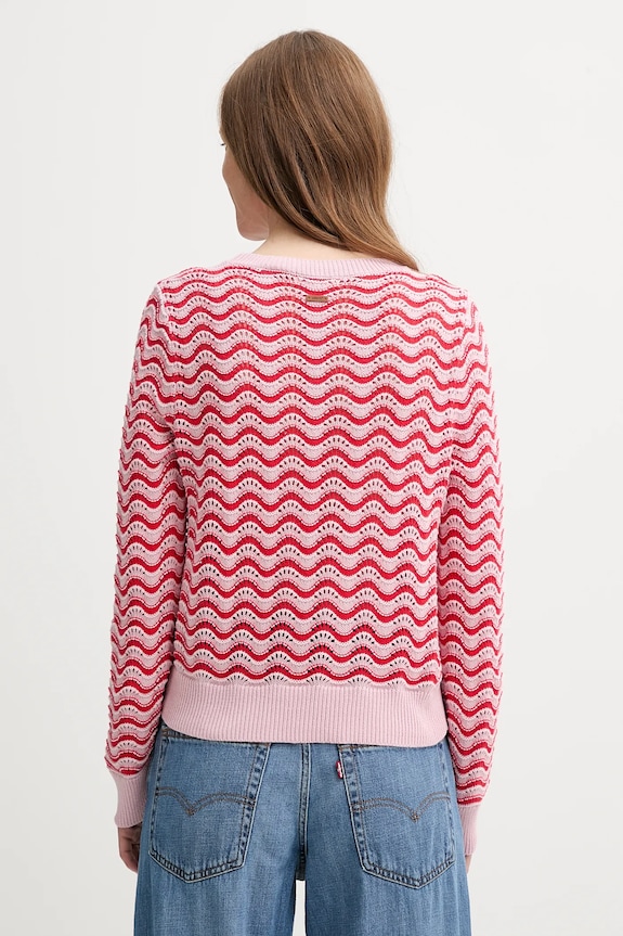 Ruházat Levi's pamut pulóver FLORENCE PNTLLE SWEATER 0012O rózsaszín