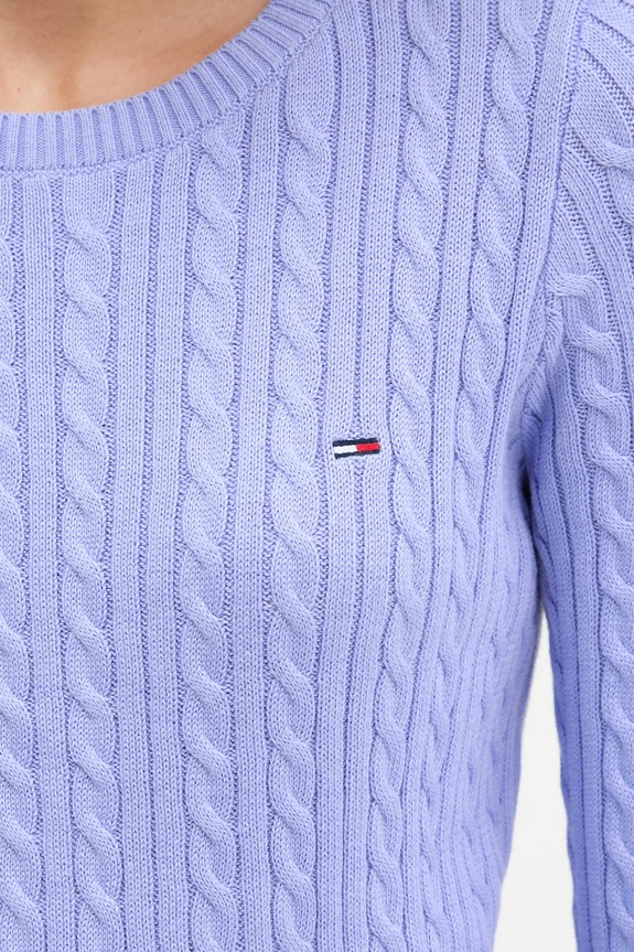 Tommy Jeans sweter bawełniany fioletowy DW0DW22165