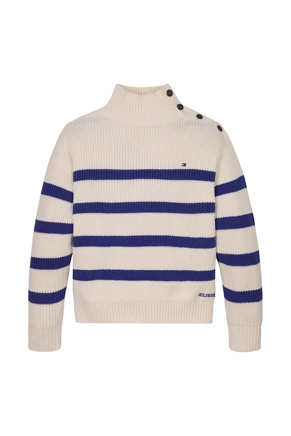 Tommy Hilfiger sweter dziecięcy KG0KG08279.PPYA beżowy SS25