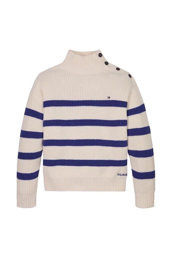 Tommy Hilfiger sweter dziecięcy KG0KG08279.PPYA beżowy SS25