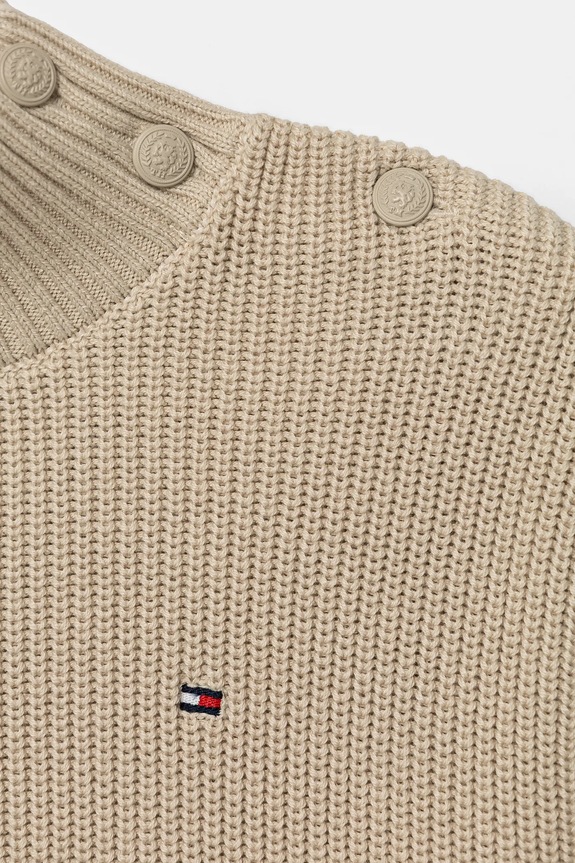 Dziewczynka Tommy Hilfiger sweter dziecięcy KG0KG08279.PPYA beżowy