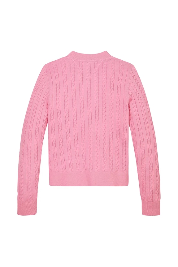 Dziewczynka Tommy Hilfiger kardigan dziecięcy KG0KG08282.98.122.PPYA różowy