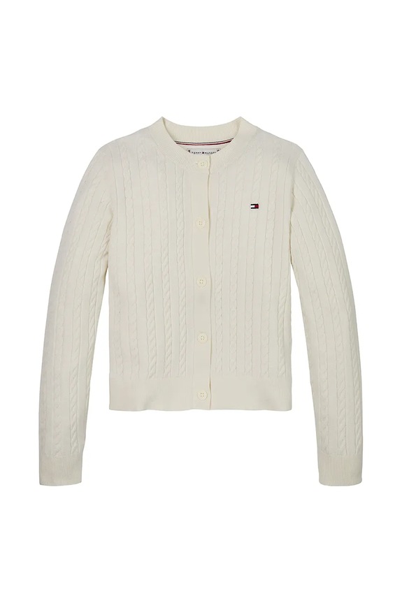 Детска жилетка Tommy Hilfiger KG0KG08282.128.176.PPYA бежов SS25