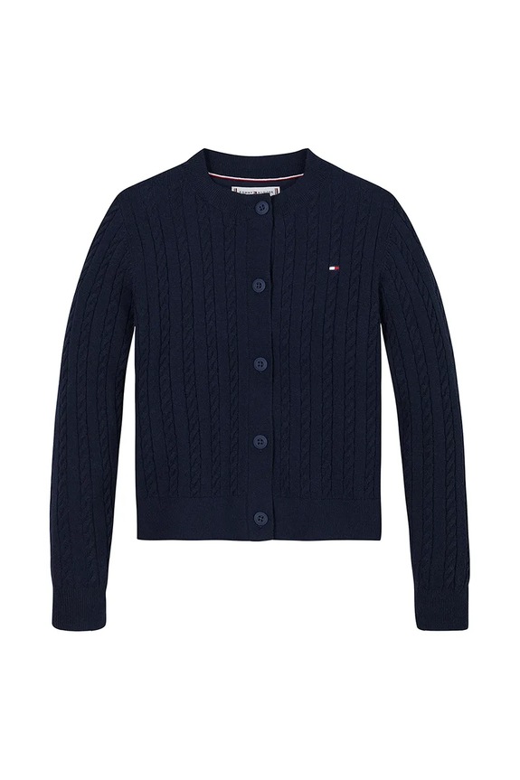 Tommy Hilfiger kardigan dziecięcy KG0KG08282.128.176.PPYA granatowy SS25