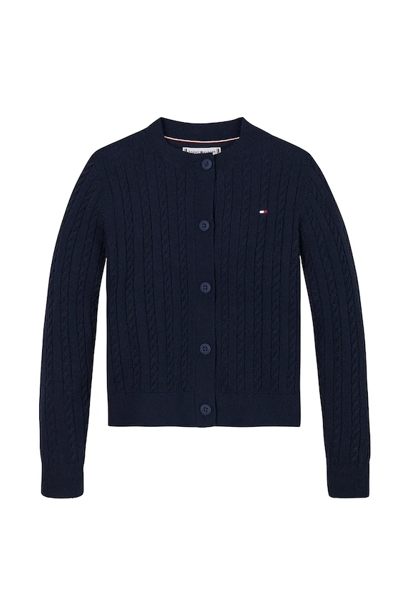 Tommy Hilfiger kardigan dziecięcy KG0KG08282.128.176.PPYA granatowy SS25