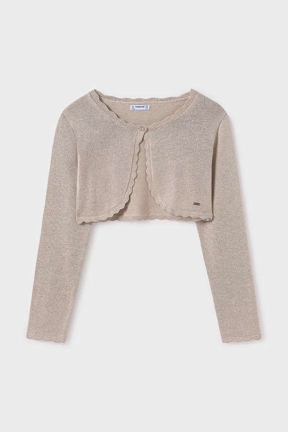 Otroška jopica Mayoral 332.8A.Junior.PPYA bež SS25