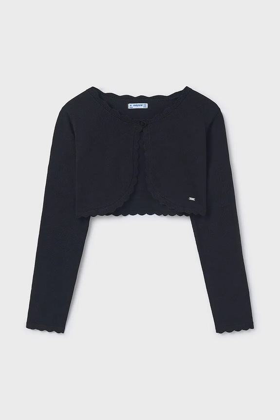 Mayoral cardigan per bambini a maglia fine nero 332.8A.Junior.PPYA