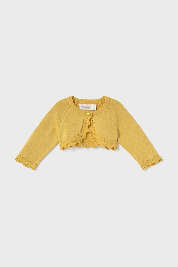Kardigan za bebe Mayoral Newborn bez uzorka zlatna 318.2J.Newborn.PPYH