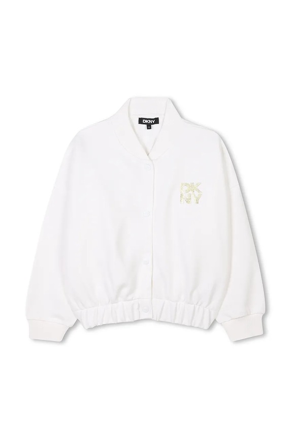 Παιδικό μπουφάν bomber Dkny D62284.156.162 λευκό SS25