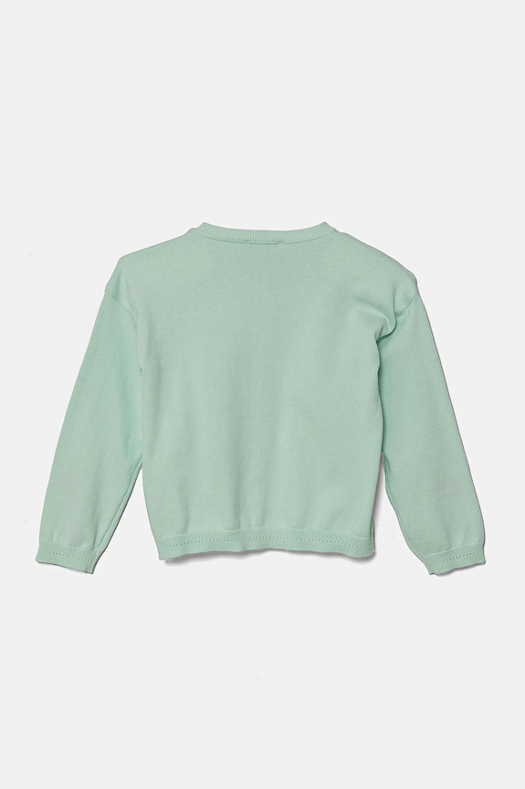 United Colors of Benetton cardigan din bumbac pentru bebeluși 1098G500P.P.Seasonal verde SS25