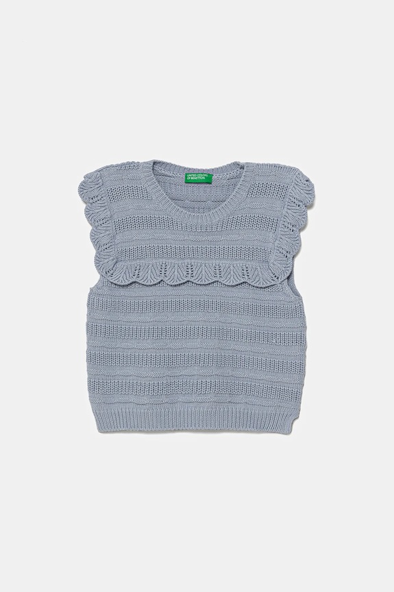 Дитяча бавовняна жилетка United Colors of Benetton інші блакитний 1077G100V.P.Seasonal