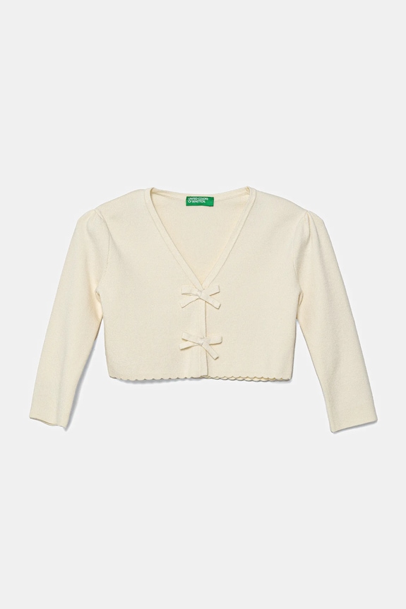 United Colors of Benetton cardigan per bambini a maglia fine beige 1W25G600F.P.Seasonal