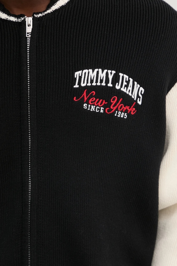 Tommy Jeans kardigan bawełniany DM0DM20306 czarny