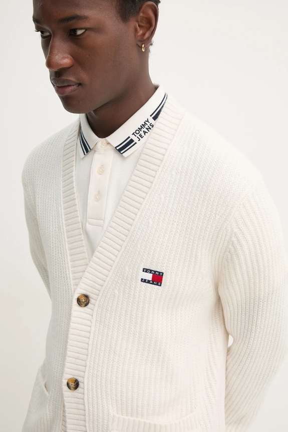 Tommy Jeans kardigan DM0DM21111 beżowy