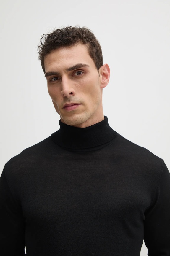 Karl Lagerfeld sweter wełniany czarny 551309.655094