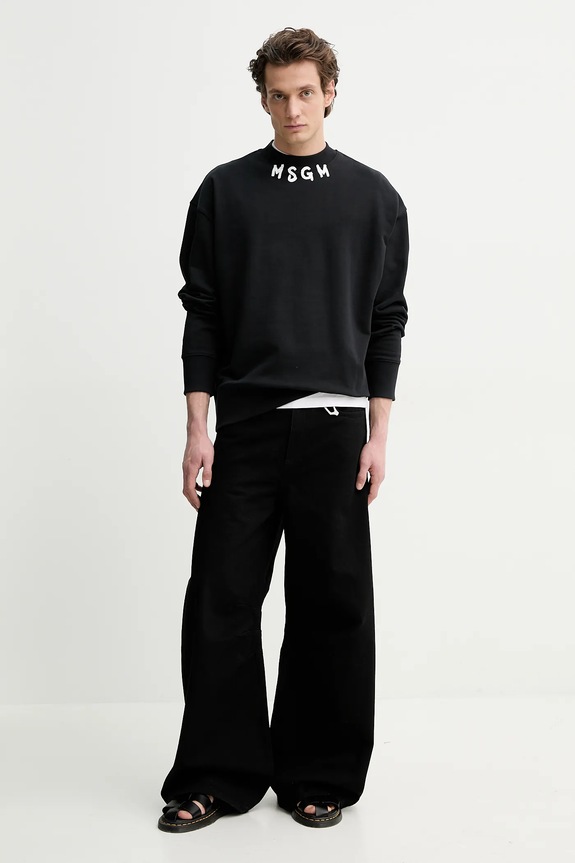 Pamučna dukserica MSGM 3840MM103.257000 crna SS25