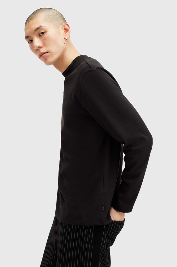 AllSaints felpa in cotone NERO nero M038JB