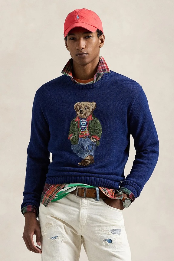 Bavlnený sveter Polo Ralph Lauren bavlna modrá 710955762