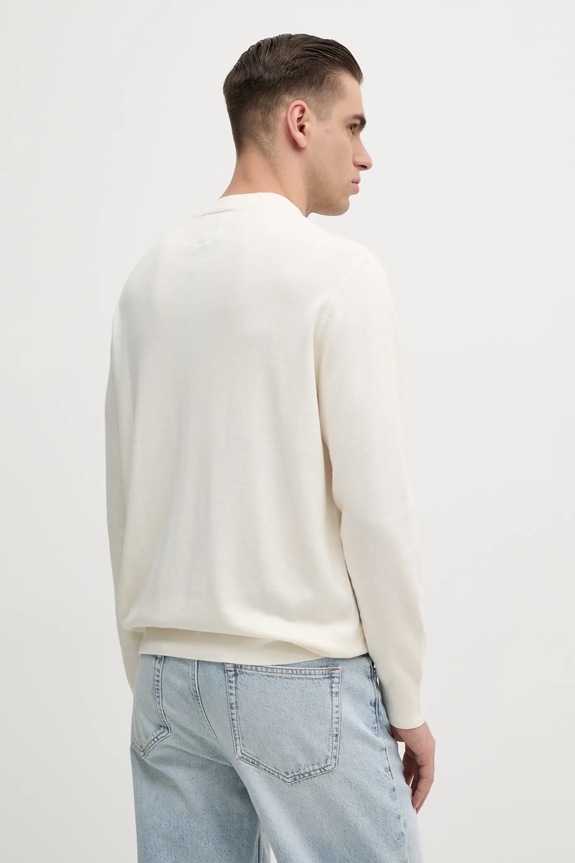 Odzież Armani Exchange sweter z domieszką jedwabiu XM000338.AF12291.NOS beżowy